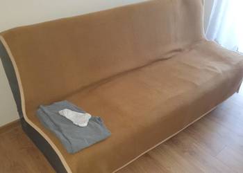 Sofa kanapa rozkładana 3-osobowa funkcja spania klik-klak pojemnik pościel