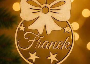 Bombka z imieniem, nazwą spersonalizowana na choinkę święta #MiszMówiszMasz