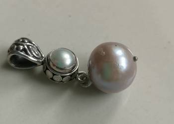 zawieszka z naturalną perłą srebro