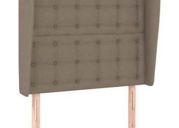 Zagłówek uszak taupe 103x23x118/128 cm tkanina WM-3118384