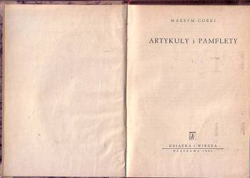 (0561) ARTYKUŁY I PAMFLETY – MAKSYM GORKI