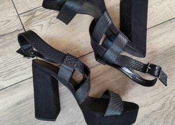 Czarne Sandaly na paski New Look 40 Nowe buty