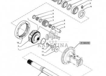 New Holland T6070 Wałek główny 29t x 76.78mm id x 84.3mm od x 1073.5mm l 4…