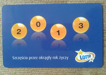 KALENDARZYK LISTKOWY 2013 - LOTTO