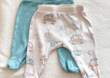 Spodenki półśpiochy So Cute 62 bawełna śpiochy spodnie zielone beżowe