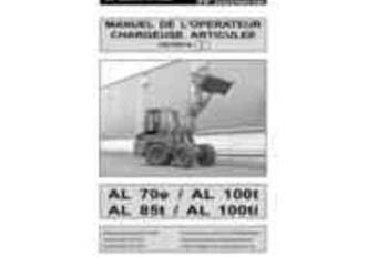 Ahlmann AL 70e, AL 100t, 85t, Al100ti Instrukcja obslugi Ahlmann AL 70e, AL 100t, 85t, Al100ti Instrukcja obslugi