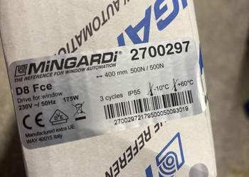 MINGARDI D8 Fce Siłownik okienny wrzecionowy 230V 400mm