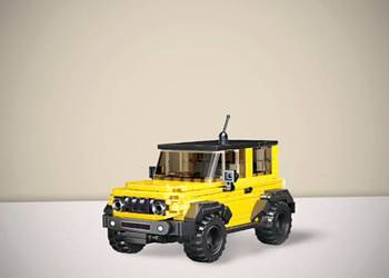 Nowy Zestaw Klocków Duże Żółte Auto Terenowe 336 Elementów w Pudełku