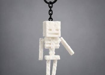 Brelok szkielet MC 3D ruchomy FLEXI – pixelowy breloczek do kluczy