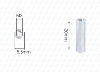 M3X20 ALUMINIOWA TULEJKA DYSTANSOWA GWINTOWANA ZŁĄCZNA PRZEDŁUŻANA MUFA