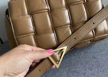 Bottega Veneta torebka orginalna Cassette Calf Caramel