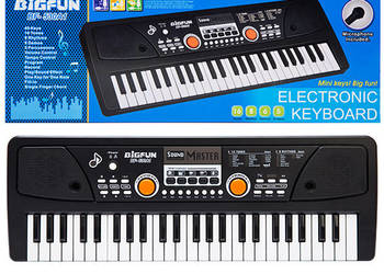 Organki, pianinko, keyboard z mikrofonem, 49 klawiszy
