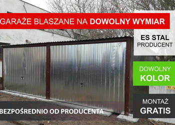 Garaż Blaszany Ocynkowany 2-stanowiskowy - Garaże Blaszane -