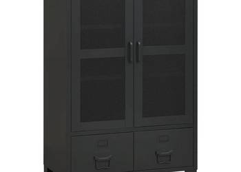 vidaXL Szafka w stylu industrialnym, czarna(SKU:339621)