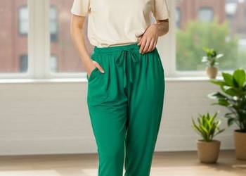 Spodnie cygaretki elegancja i szyk elastyczne roz 44/46 pas od 80-140cm