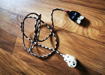 Przewód , kabel z porcelanowa końcówką PRL,