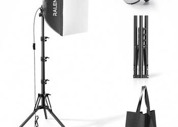 RALENO Softbox, zestaw do studia fotograficznego LED 50 W, 40 x 40 cm