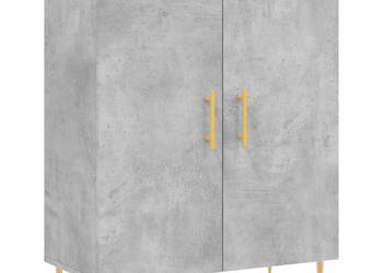 Szafka szarość betonu 695x34x90 cm materiał drewnopochodny WM-827712