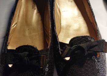 Balerinki czarne  cekiny roz, 37