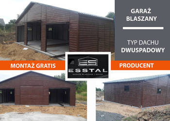 Duży Garaż Blaszany |Magazyn | Garaże | Wiaty | Hale| - ESSTAL-