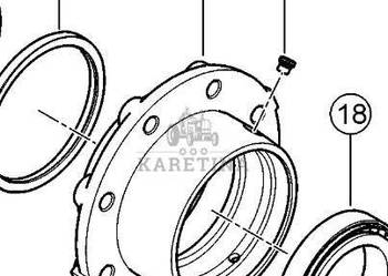 Claas Lexion 740 750 760 Piasta Koła Tylnej Osi 0007760421 00 0776 042 1