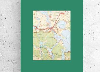plakat z mapą, mapa plakat mazury, mazury plakat A4, mazury obrazek 21x30
