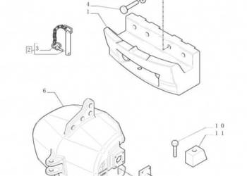New Holland T6010 Obciąźnik 1000kg 87643471