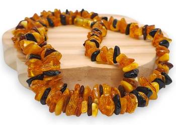 Korale z bursztynu, BURSZTYN bałtycki sieczka polerowana #987