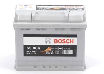 Akumulator 63Ah 610A Bosch  EN S5006 PRAWY PLUS