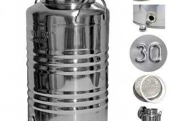 Hermetyczna beczka bańka konwia kanister ze stali nierdzewnej kana inox 30L