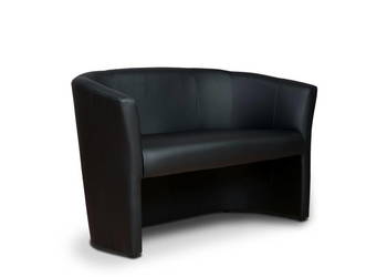 Sofa kanapa do salonu biura poczekalni Ekoskóra czarna