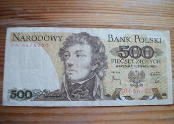 banknot 500 zł z 1982roku