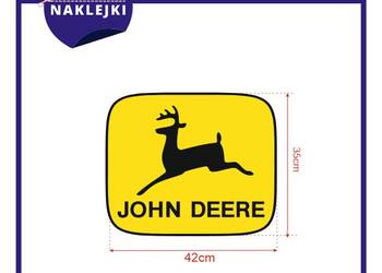 Logo naklejka John Deere 42x35cm Traktor Ciągnik Nalepka kombajn