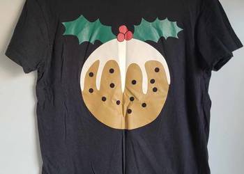 Czarny T-shirt z fajnym nadrukiem