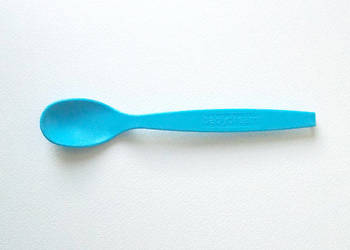 babydream łyżeczka, niebieska łyżeczka dla dziecka, plastikowa łyżeczka