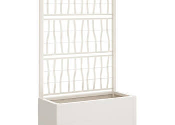 Donica ogrodowa z kratką biała 80x36x140 cm PP WM-368779