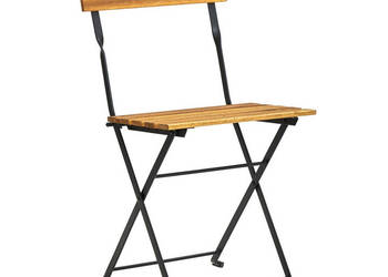 Składane krzesła ogrodowe 2 szt. stal i lite drewno akacjowe WM-313160