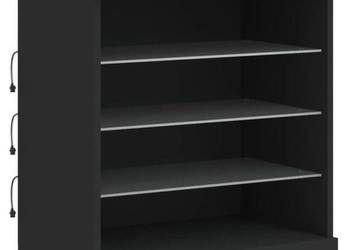 vidaXL Szafka z oświetleniem LED, czarna（SKU:836694）