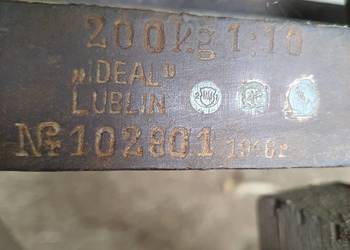 Waga magazynowa 200kg ideal lublin 1946r.