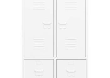 vidaXL Szafa w stylu industrialnym, biała, 67x35x107 cm(SKU:339611)