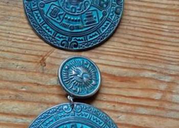 Klipsy wzór Azteków