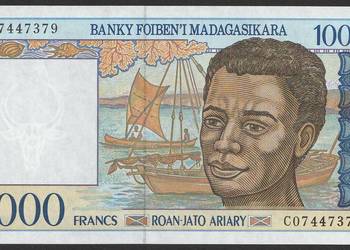 MADAGASKAR 1000 FRANKÓW 1994 - STAN BANKOWY UNC