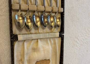 Zestaw 6 antycznych łyżeczek w oryginalnym pudełku – silver plated