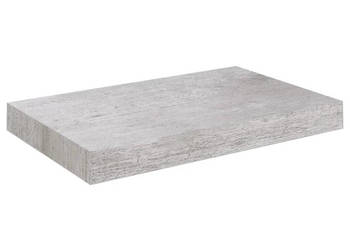 Wisząca półka ścienna szarość betonu 23 x 235 x 38 cm MDF WM-326588
