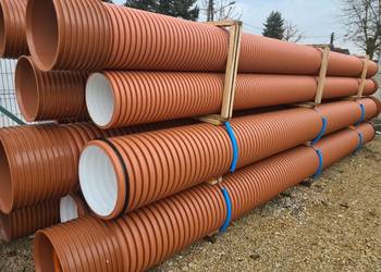 Rura kanalizacyjna fi400 przepustowa karbowana mostkowa dwuścienna