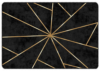 Dywan z możliwością prania czarno-złoty 160x230 cm WM-136618