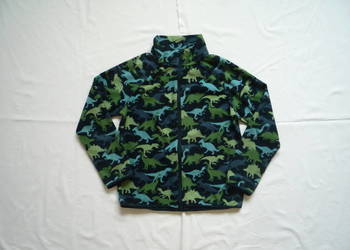 H&M 134/140 kolorowa bluza polarowa rozpinana cienki polar dinozaury