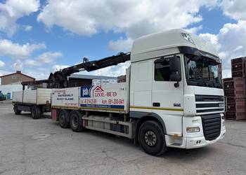 DAF XF 105.460 HDS HIAB 166, skrzynia burtowa, ład. 11,2 t