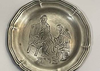 Srebrny talerzyk kolekcjonerski – scena obrzezania, 20 g, 8,5 cm