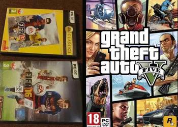 fifa 13 + fifa 16 pudełko + Grand Theft Auto V + inne gry